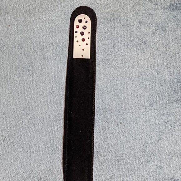 🆕7.5" White Czech Crystal Nail File W/BEAUTIFUL PINK & PURPLE SWARO… - Picture 2 of 6